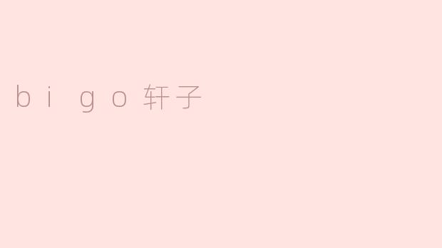 bigo轩子