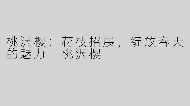 桃沢樱：花枝招展，绽放春天的魅力-桃沢樱