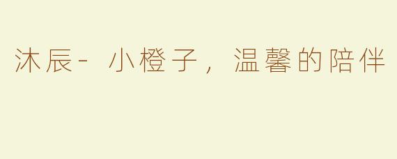 沐辰-小橙子，温馨的陪伴