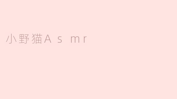 小野猫Asmr