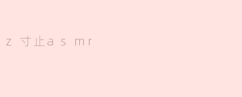 z寸止asmr