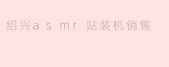 绍兴asmr贴装机销售