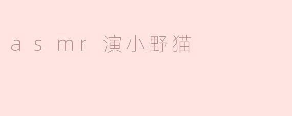 感受喵喵的呢喃——ASMR演小野猫的奇妙体验