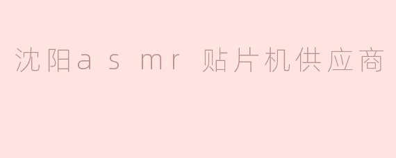 沈阳asmr贴片机供应商