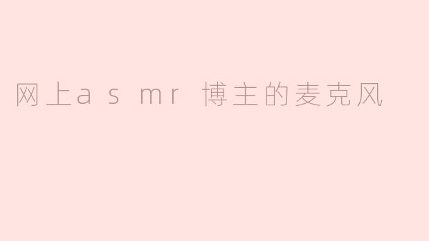 网上asmr博主的麦克风