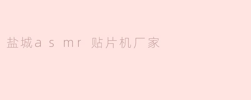 盐城有哪些知名的ASMR贴片机厂家？**