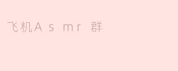 飞机Asmr群