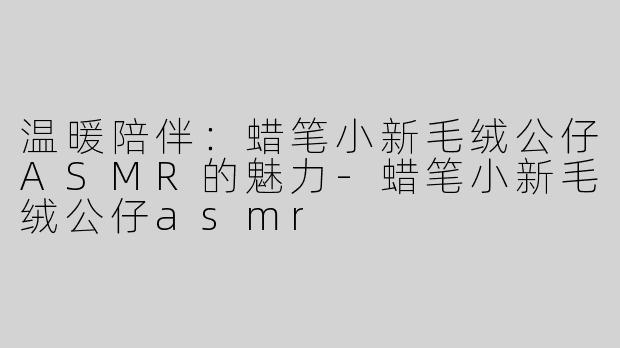 温暖陪伴：蜡笔小新毛绒公仔ASMR的魅力-蜡笔小新毛绒公仔asmr