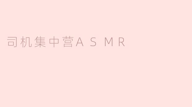 司机集中营ASMR