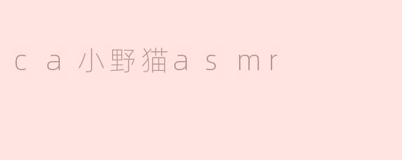 什么是.ca小野猫ASMR？它有什么特点？