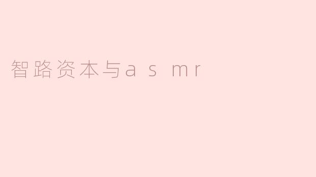 智路资本与asmr