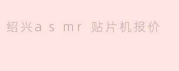 绍兴地区的ASMR贴片机报价大概是多少？