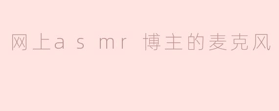网上asmr博主的麦克风