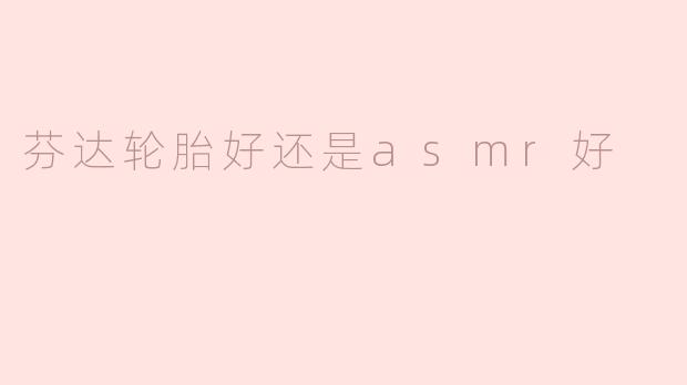 芬达轮胎和ASMR哪个更好？