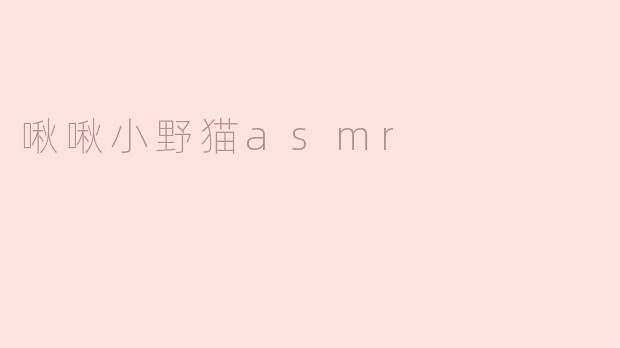 啾啾小野猫asmr