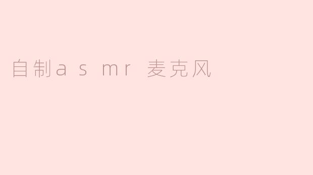 自制asmr麦克风