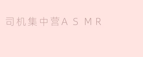 司机集中营ASMR
