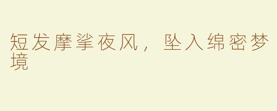 短发摩挲夜风,坠入绵密梦境